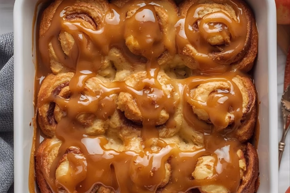 Caramel Apple Cinnamon Rolls Recipe