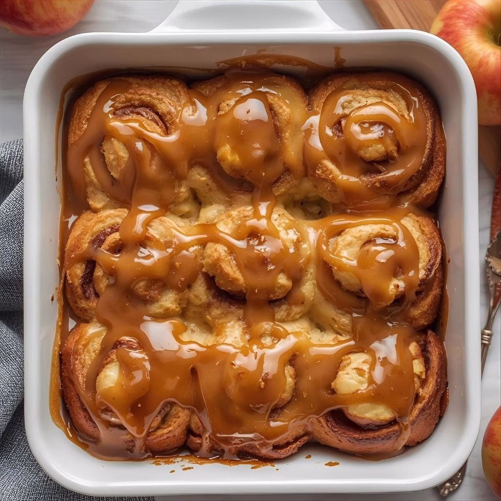 Caramel Apple Cinnamon Rolls Recipe