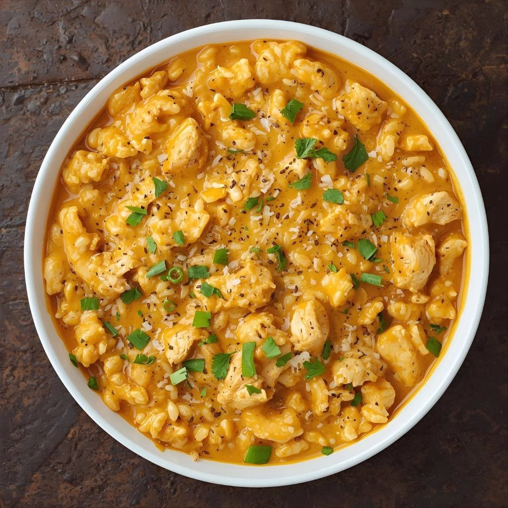 One Pot Queso Chicken and Rice Recipe