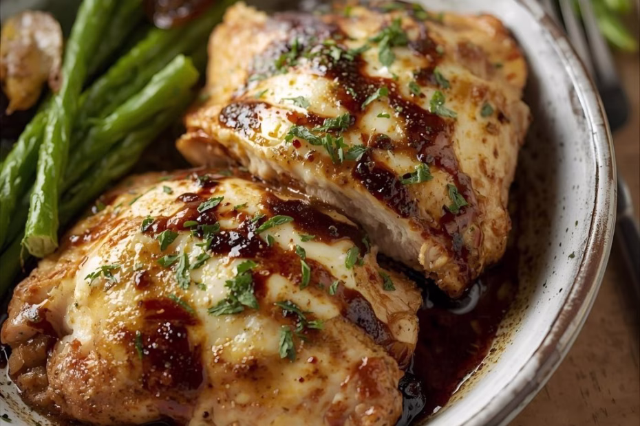 Balsamic Baked Chicken Breast With Mozzarella Cheese Recipe