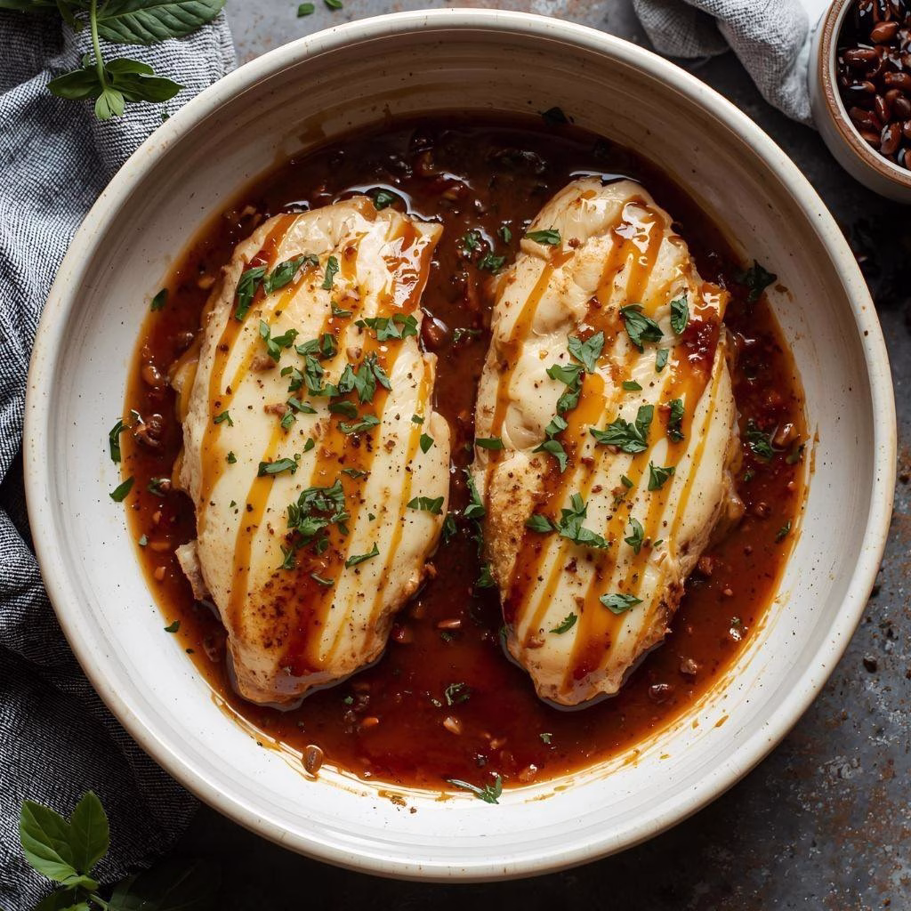 Balsamic Baked Chicken Breast With Mozzarella Cheese Recipe