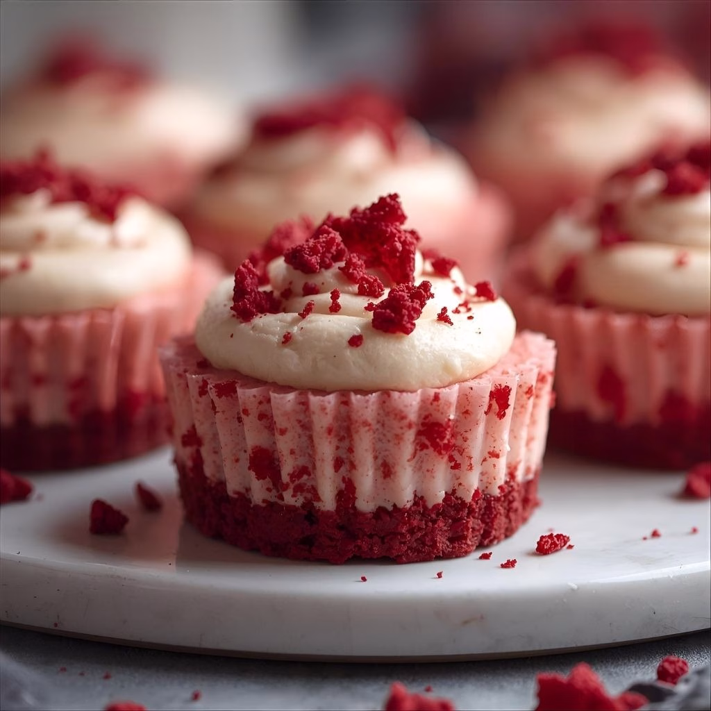 Mini Red Velvet Cheesecakes Recipe