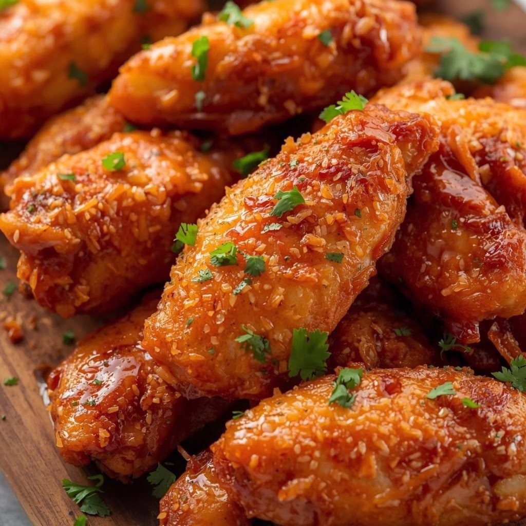 Easy Garlic Parmesan Buffalo Chicken Wings Recipe