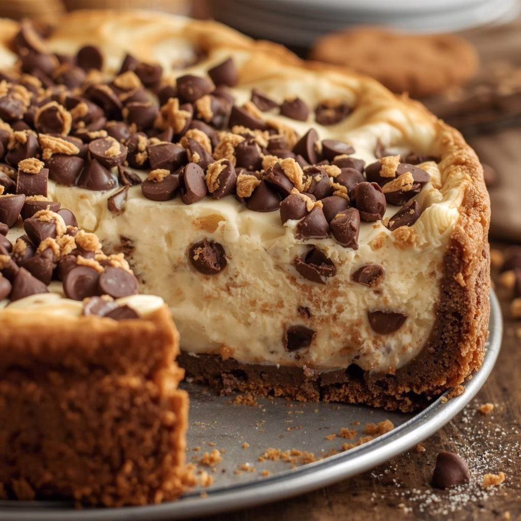 Chocolate Chip Cookie Crust Cheesecake Recipe