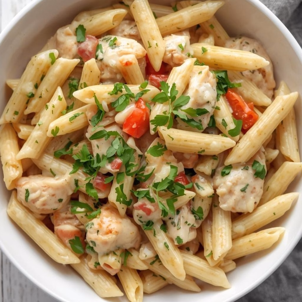 Creamy Lemon Artichoke Pasta with Chicken Recipe