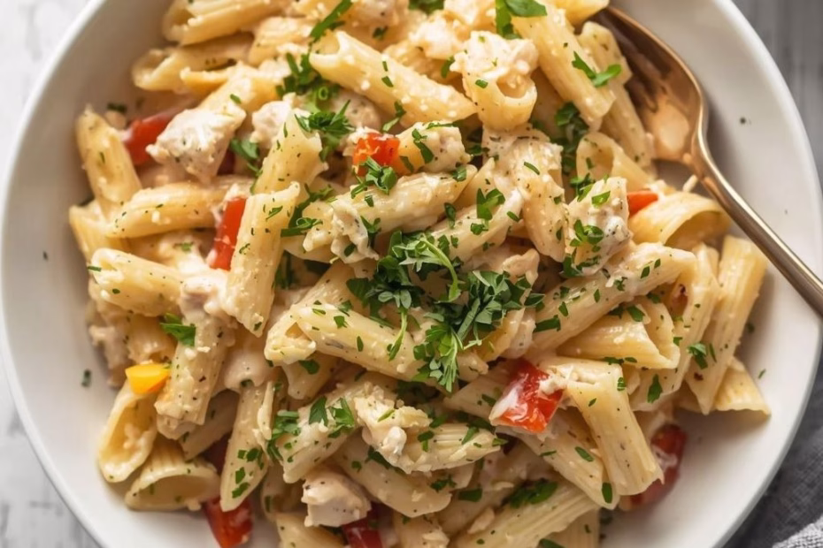 Creamy Lemon Artichoke Pasta with Chicken Recipe
