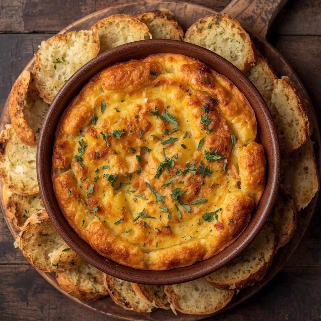 Baked Garlic Bread Dip Recipe