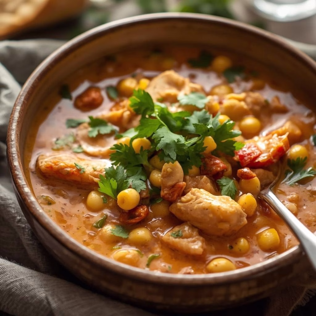 Creamy Chicken with Corn and Chorizo Recipe