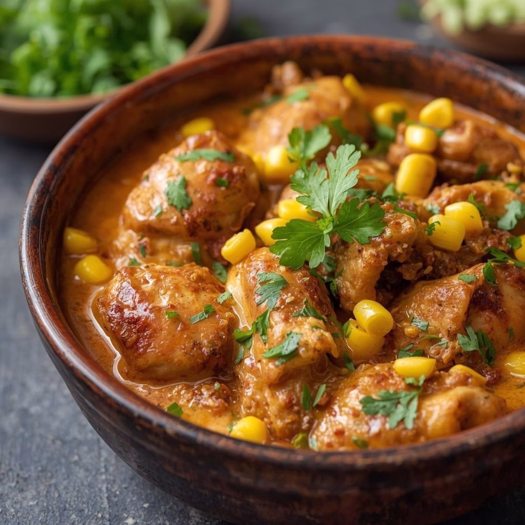Creamy Chicken with Corn and Chorizo Recipe