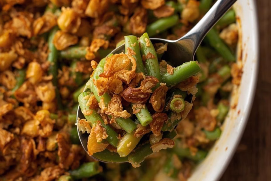 Green Bean Casserole with Crispy Fried Shallots Recipe