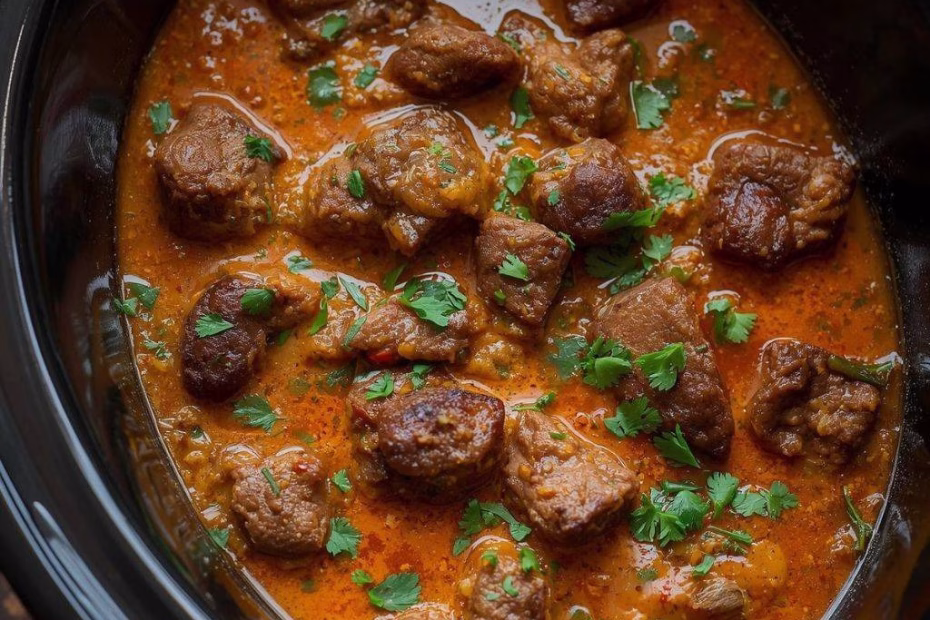 Simple Crockpot Coconut Beef Curry Recipe