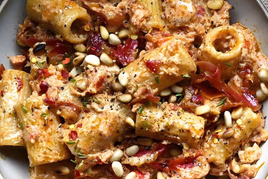 Pasta with Sun Dried Tomato Ricotta Pesto Recipe