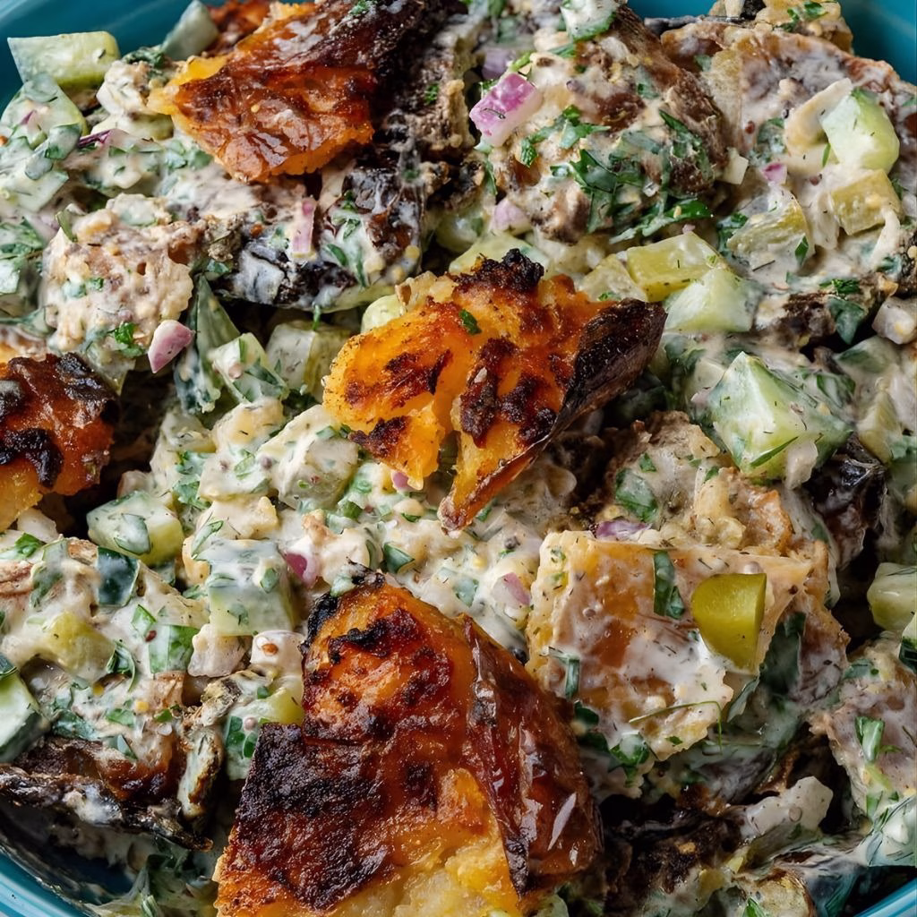 Buttermilk Herb Smashed Potato Salad Recipe