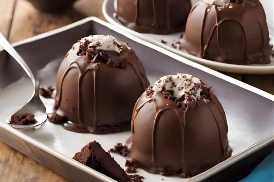 Brownie Ice Cream Bombes Recipe