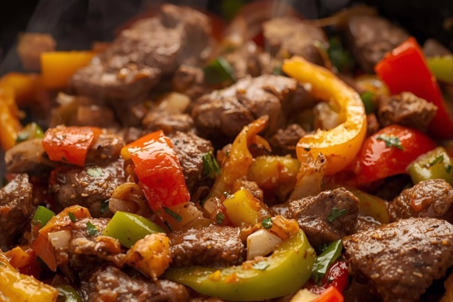 Pepper Steak with Bell Peppers And Onion Recipe