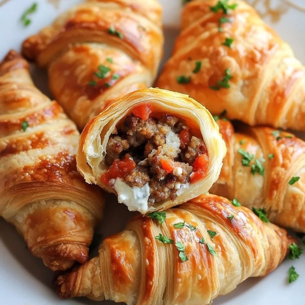 Rotel Sausage and Cream Cheese Crescents Recipe