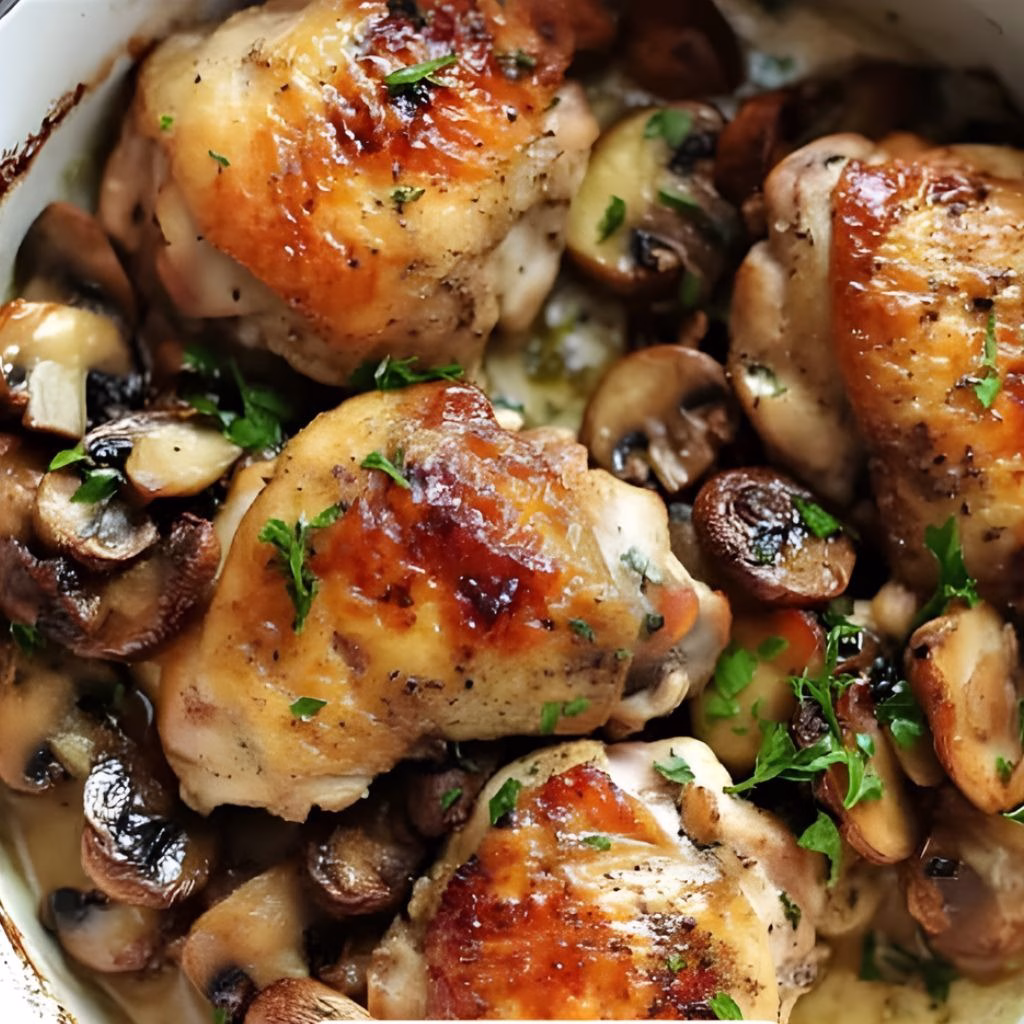 Baked Chicken with Mushrooms Recipe