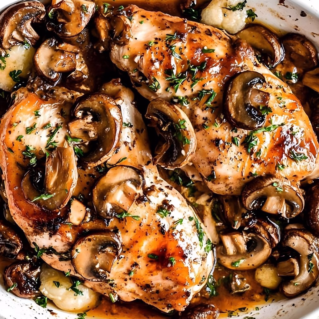 Baked Chicken with Mushrooms Recipe