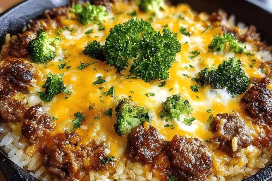 One Pot Beefy Broccoli Rice Recipe