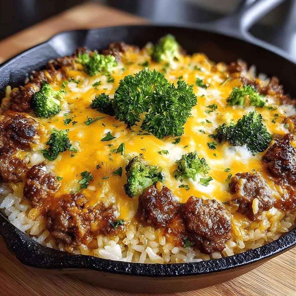 One Pot Beefy Broccoli Rice Recipe