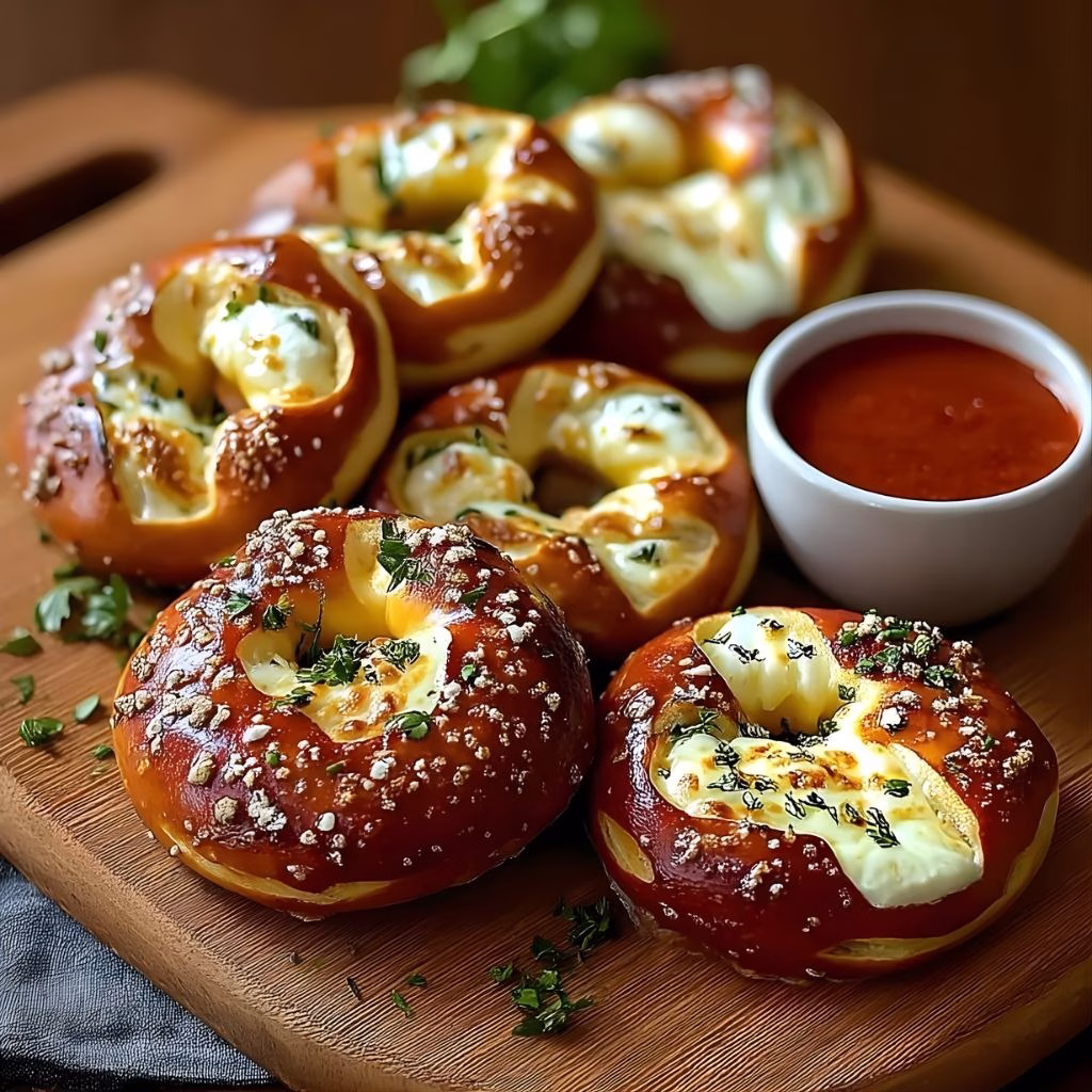 Mozzarella Stuffed Soft Pretzels Recipe