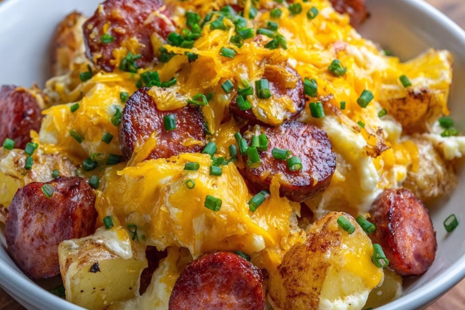Cheesy Ranch Potatoes and Sausage Recipe