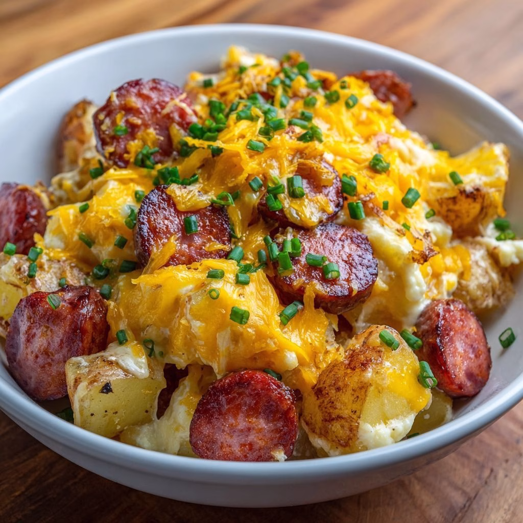 Cheesy Ranch Potatoes and Sausage Recipe