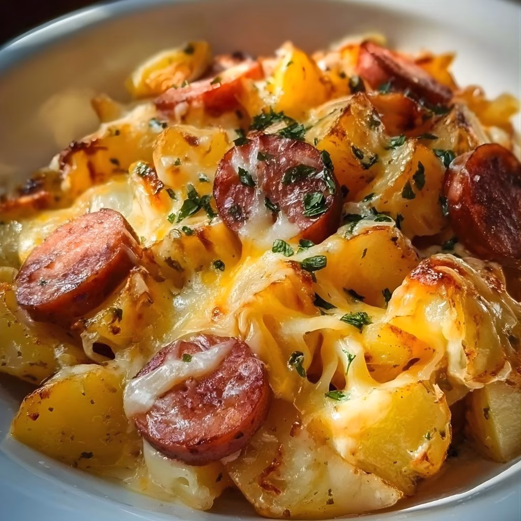Cheesy Ranch Potatoes and Sausage Recipe