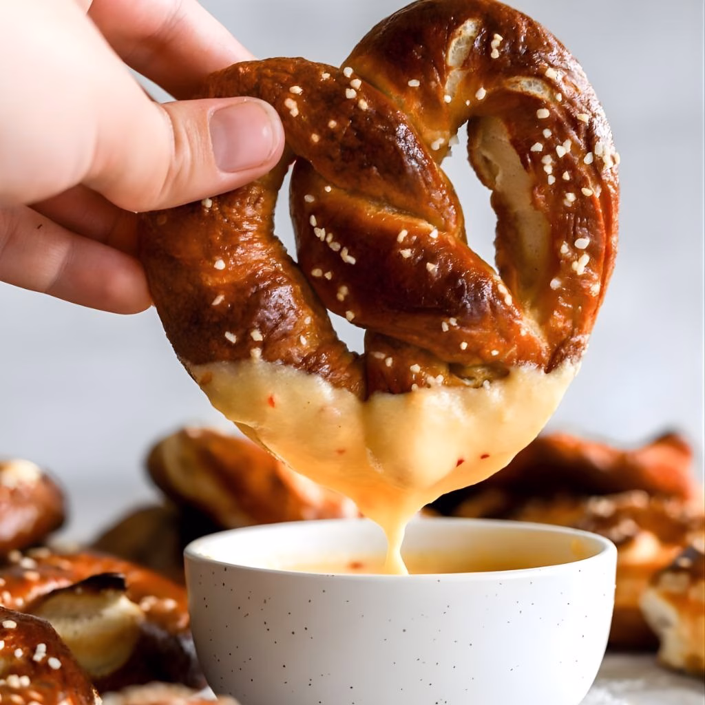 Pumpkin Beer Pretzels with Chipotle Queso Recipe