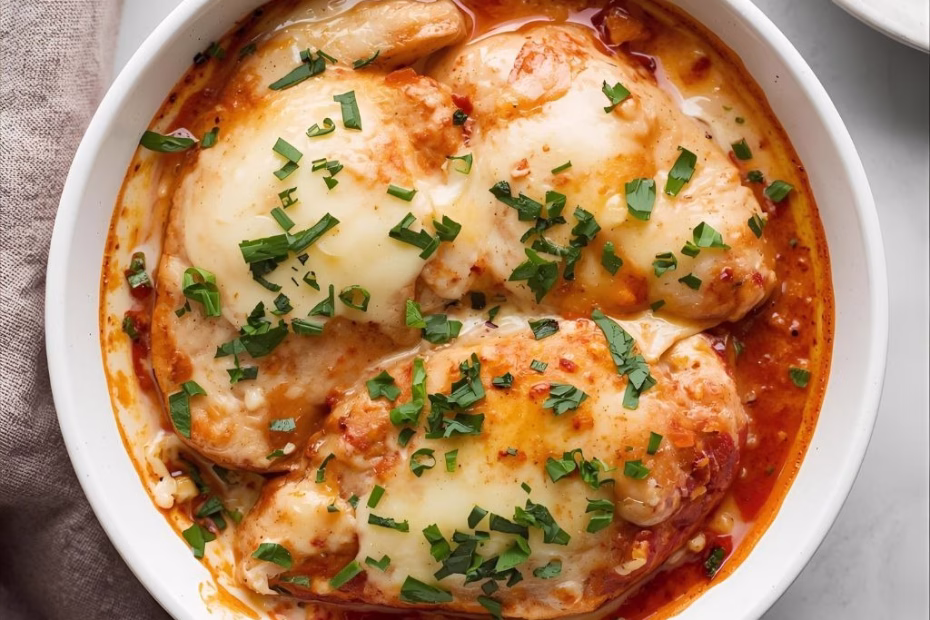 Cheesy Mozzarella Chicken Bake Recipe