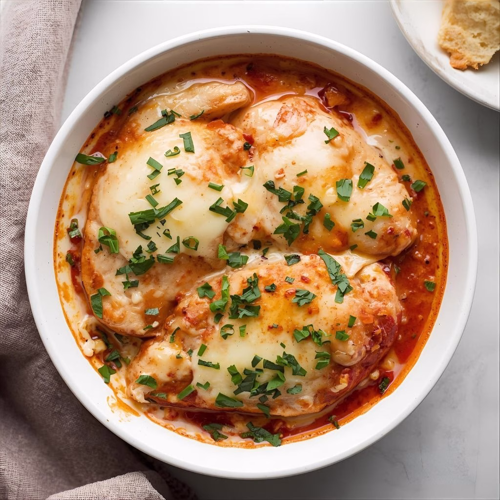 Cheesy Mozzarella Chicken Bake Recipe