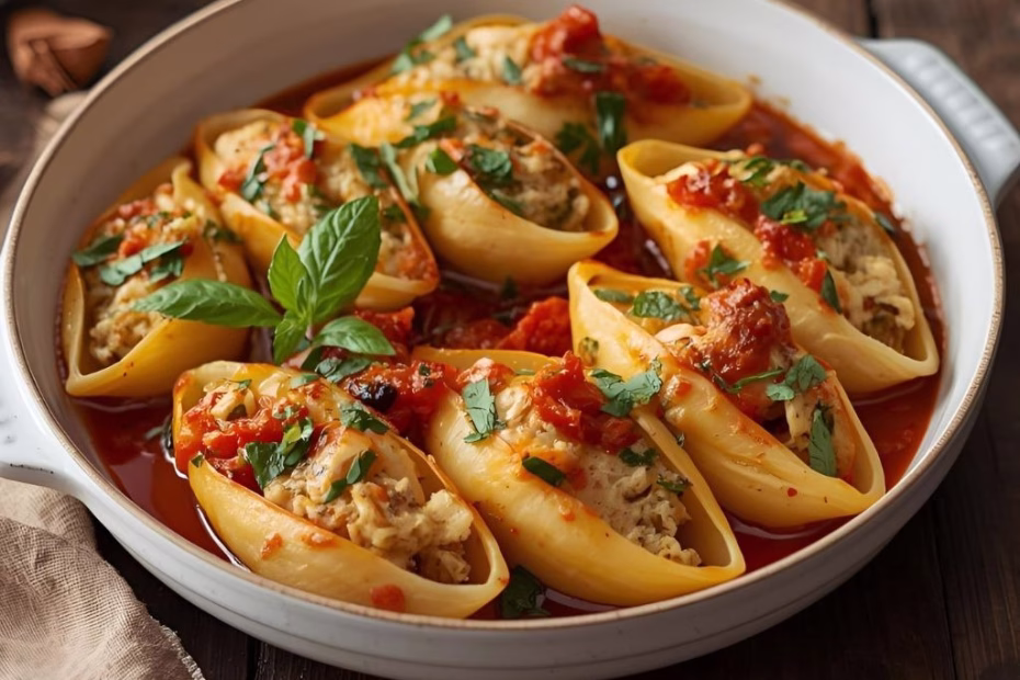 Pesto Chicken Stuffed Shells Recipe