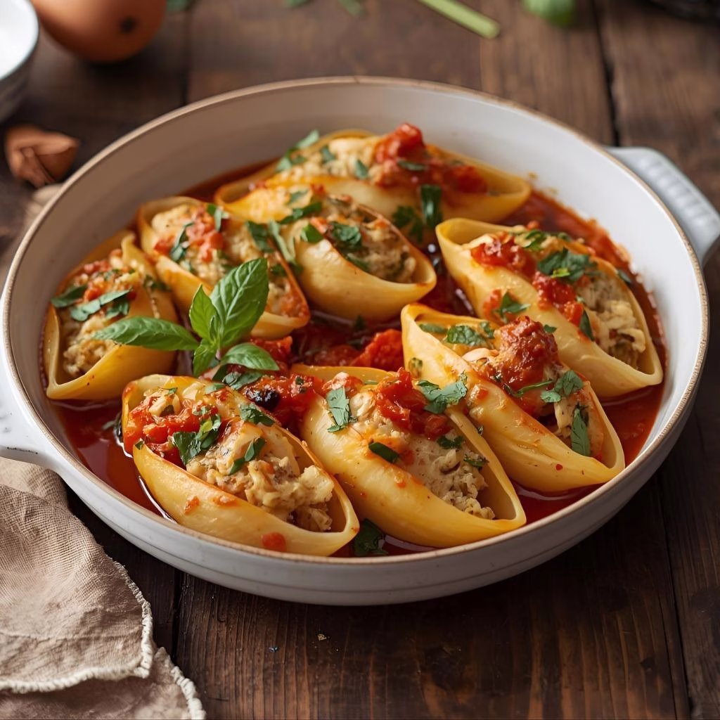 Pesto Chicken Stuffed Shells Recipe