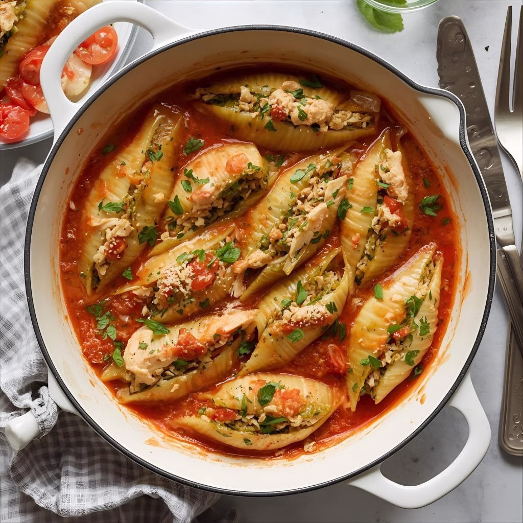 Pesto Chicken Stuffed Shells Recipe