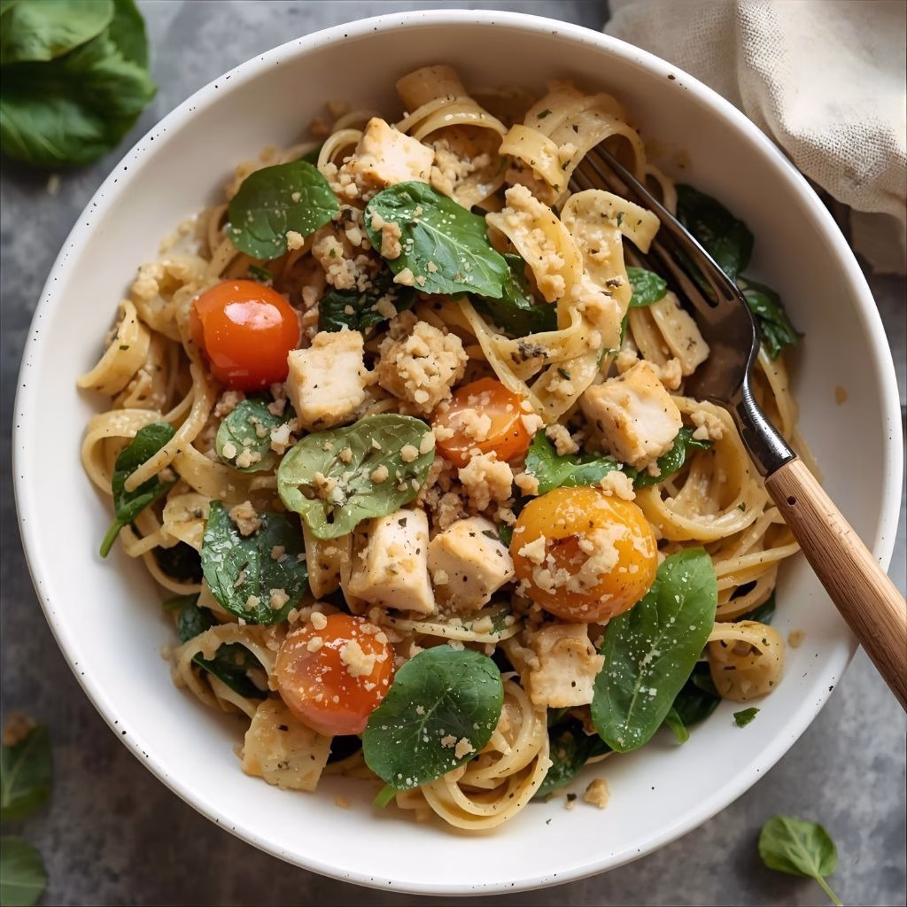 Easy Chicken Spinach Pasta Recipe