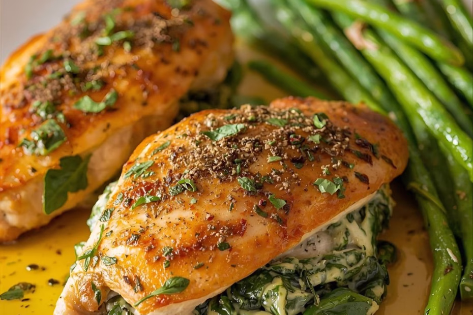 Spinach Stuffed Chicken Breasts Recipe