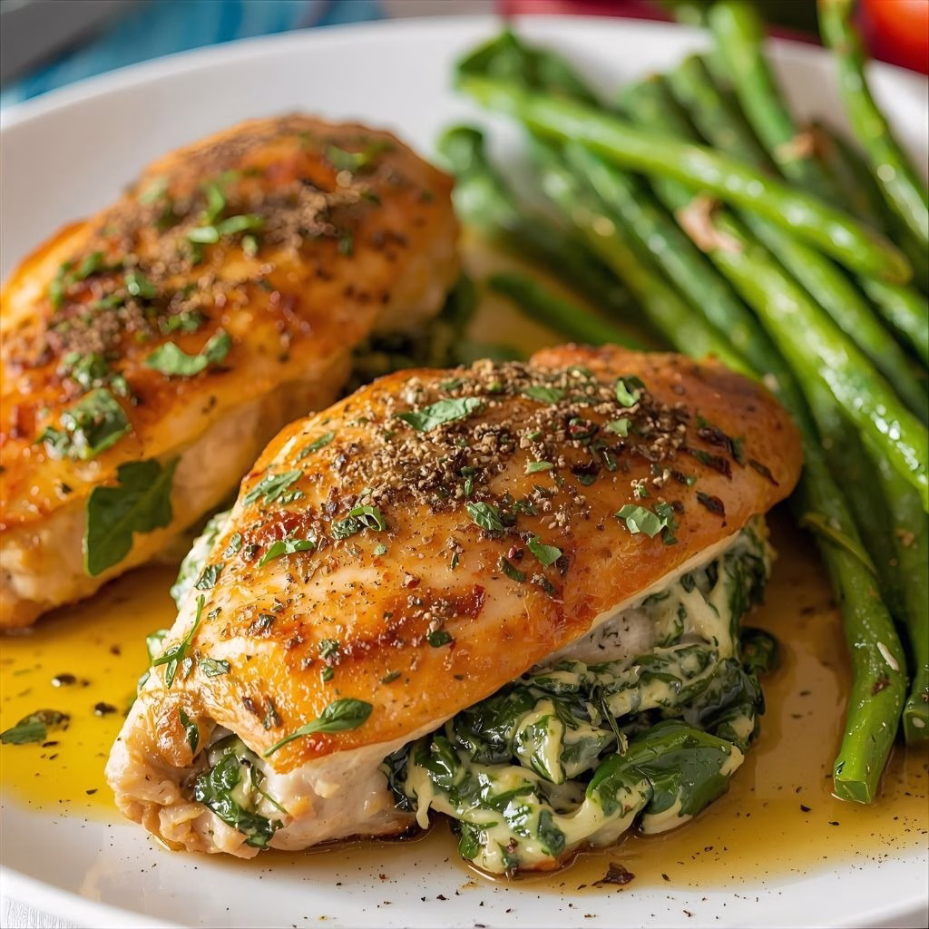 Spinach Stuffed Chicken Breasts Recipe