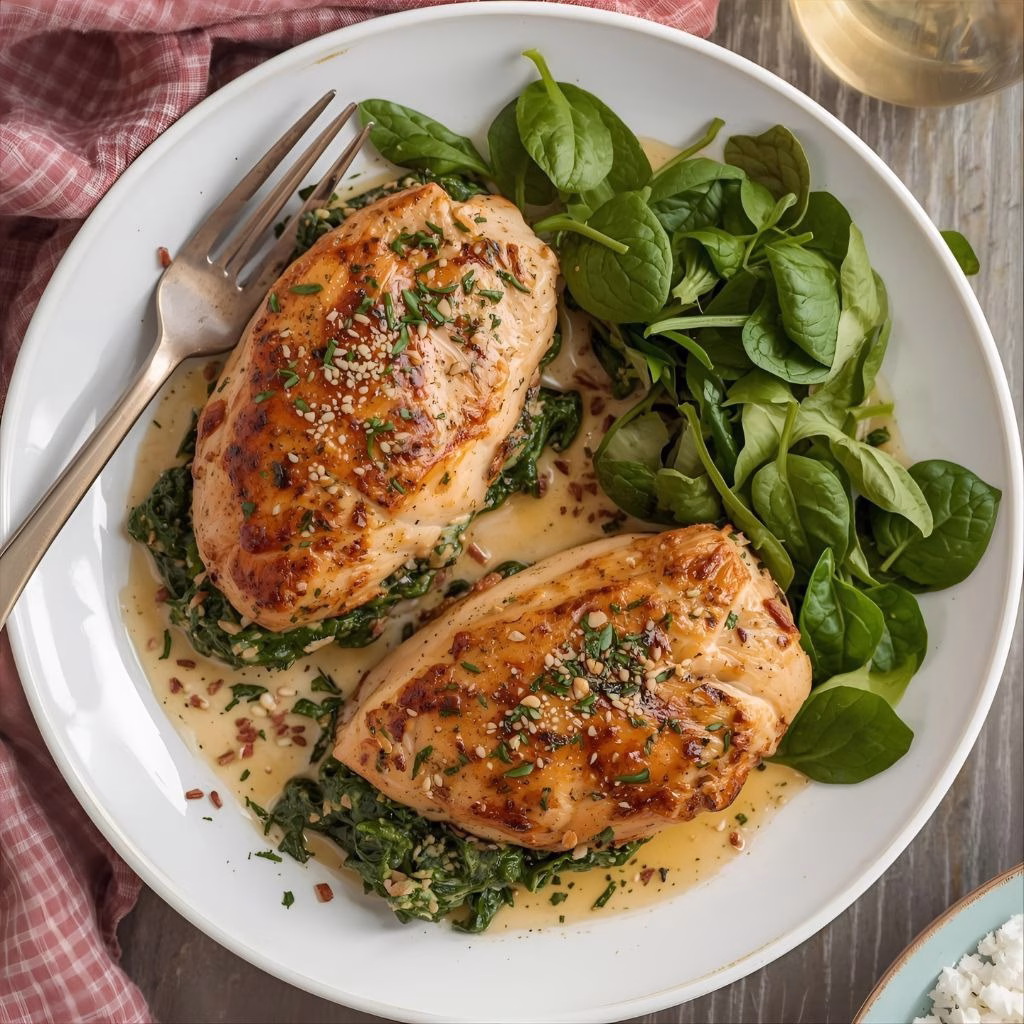 Spinach Stuffed Chicken Breasts Recipe