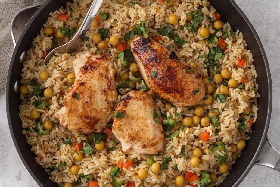 Healthy Rice And Chicken Dinner Skillet Recipe