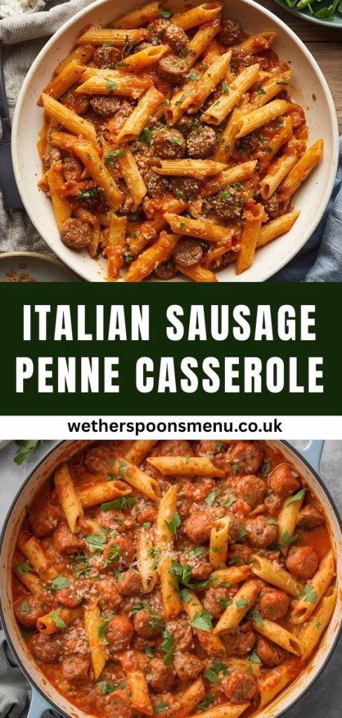Italian Sausage Penne Casserole Recipe
