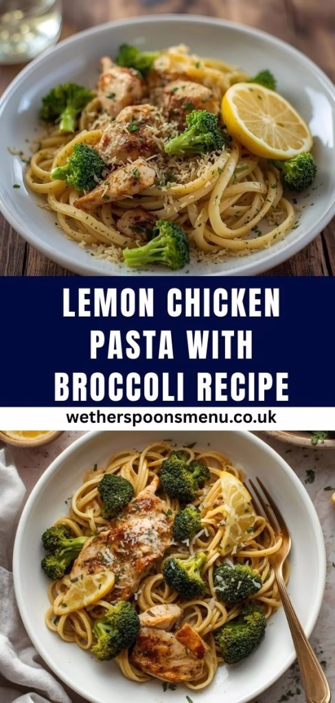 Lemon Chicken Pasta with Broccoli Recipe