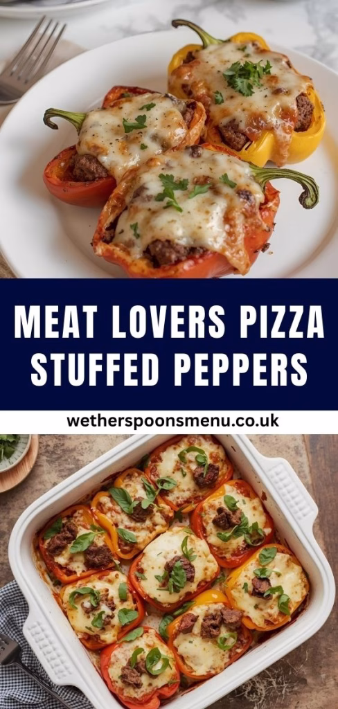 Meat Lovers Pizza Stuffed Peppers Recipe