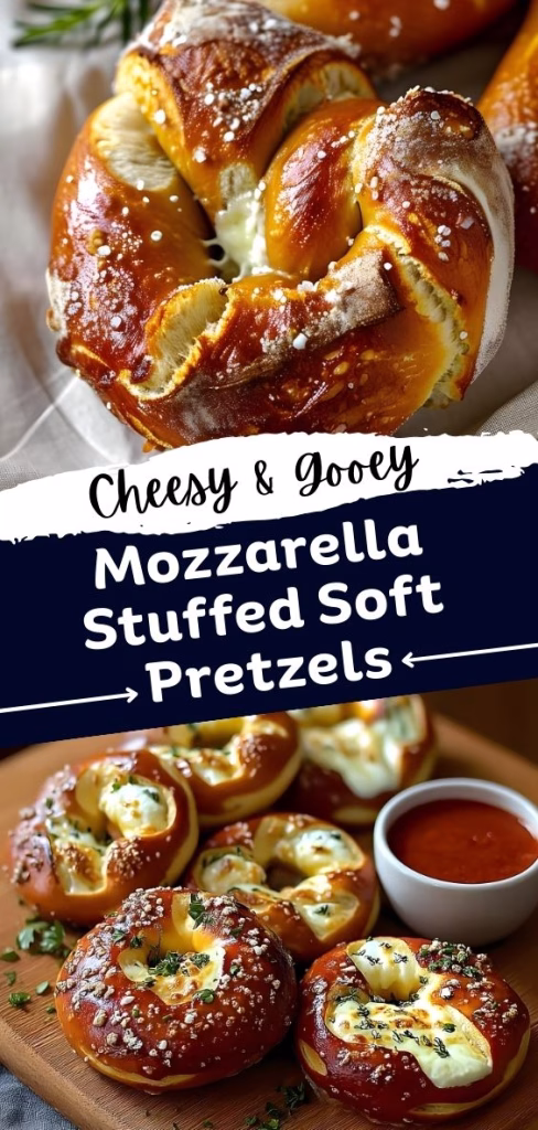 Mozzarella Stuffed Soft Pretzels Recipe