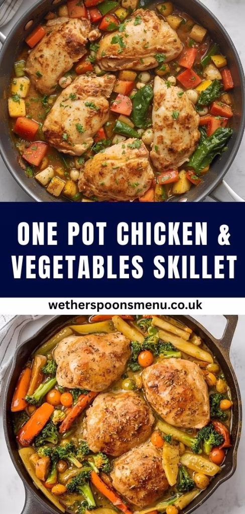 One Pot Chicken and Vegetables Skillet Recipe