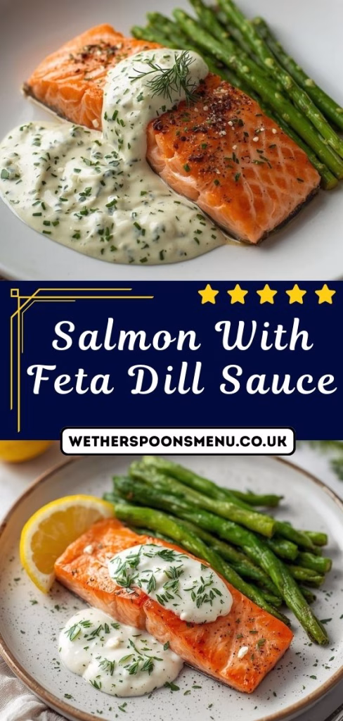 Salmon with Feta Dill Sauce Recipe