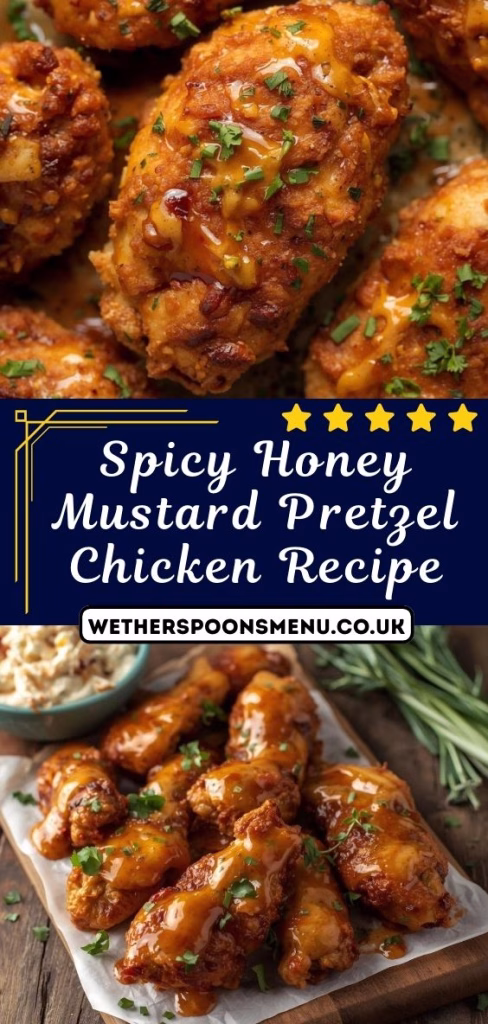 Spicy Honey Mustard Pretzel Chicken Recipe