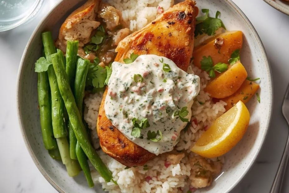 Baked Chicken Tzatziki with Rice Recipe