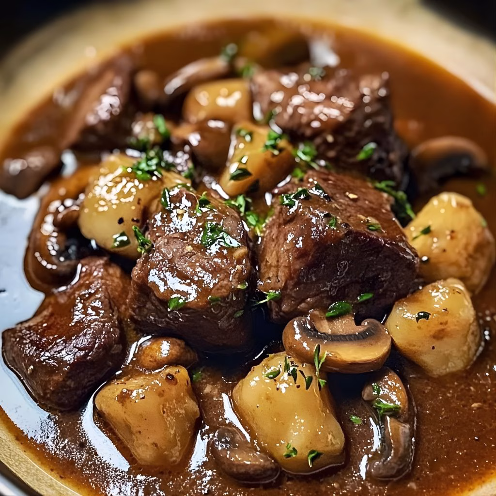 Beef Tips with Mushroom Gravy Recipe