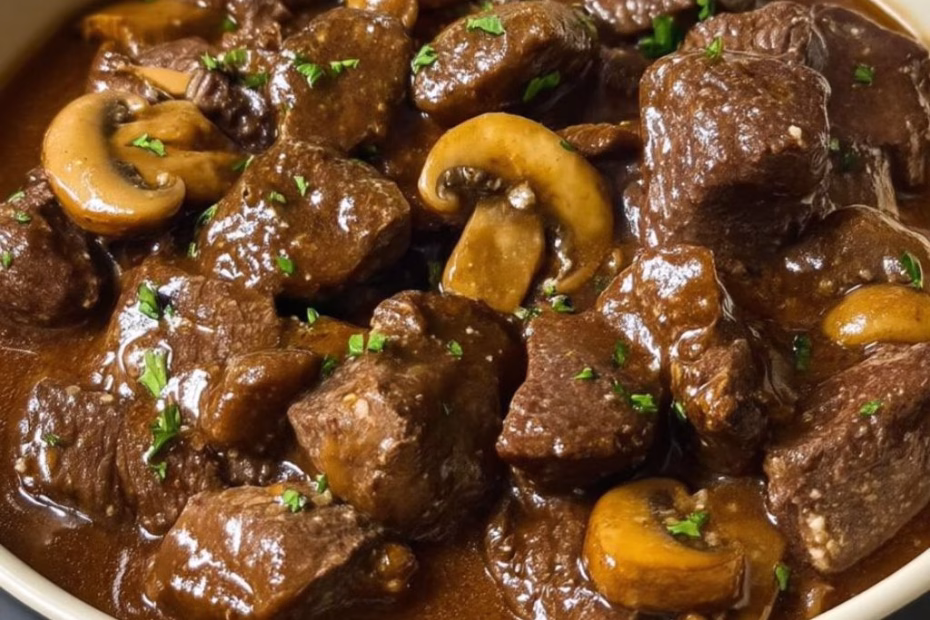 Beef Tips with Mushroom Gravy Recipe