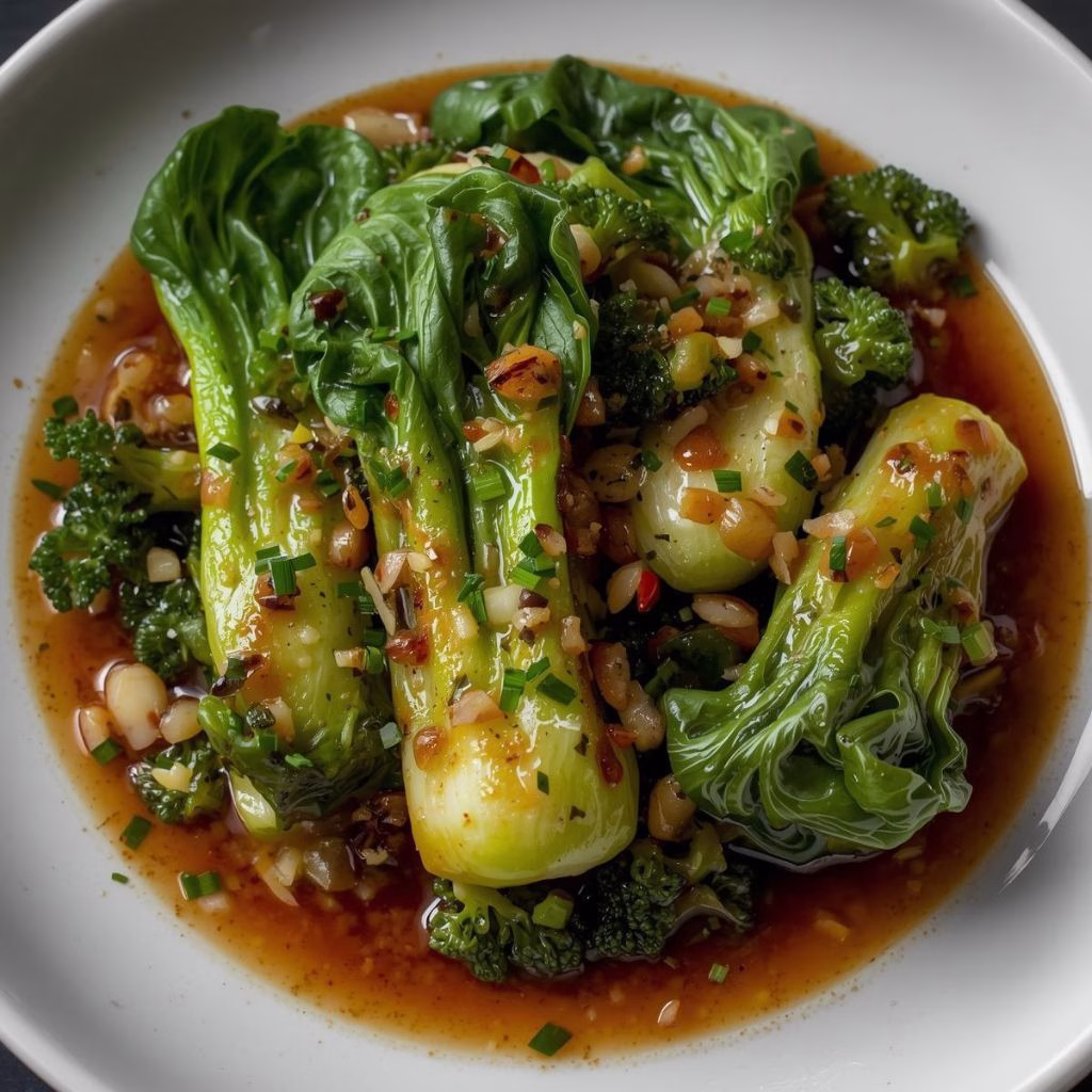 Bok Choy with Garlic Soy Sauce Recipe